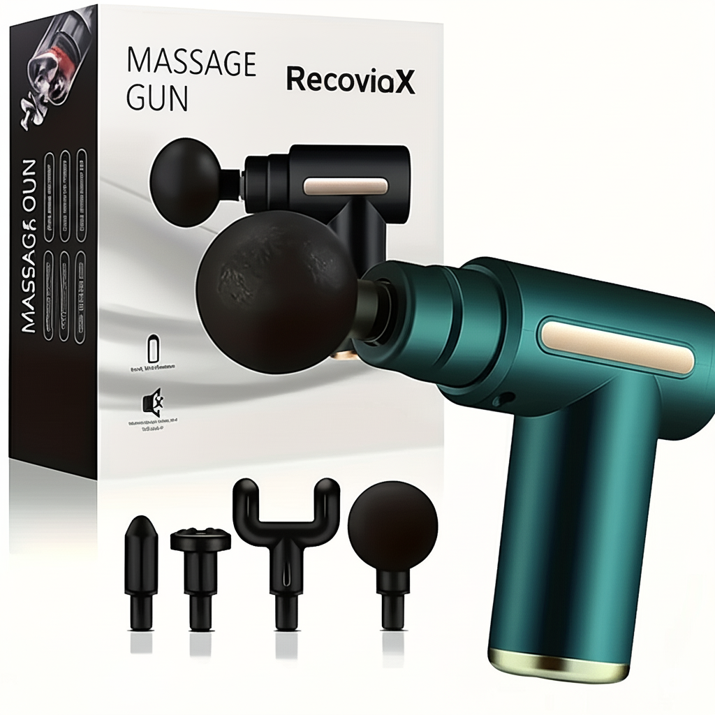 RecoviaX- Deep Tissue Massage Gun- Massage gun for Muscle Recovery, pain relief, and performance enhancement