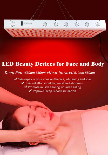 Dual Chip Red Light Therapy Panel for Face and Body