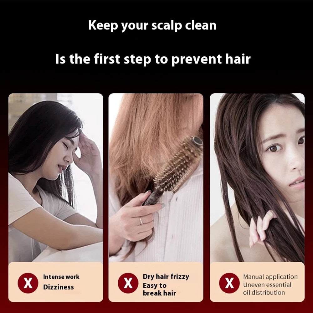 Recoviax ScalpRevive Pro — 5-in-1 Electric Scalp Massager with Red Light Therapy for Hair Growth