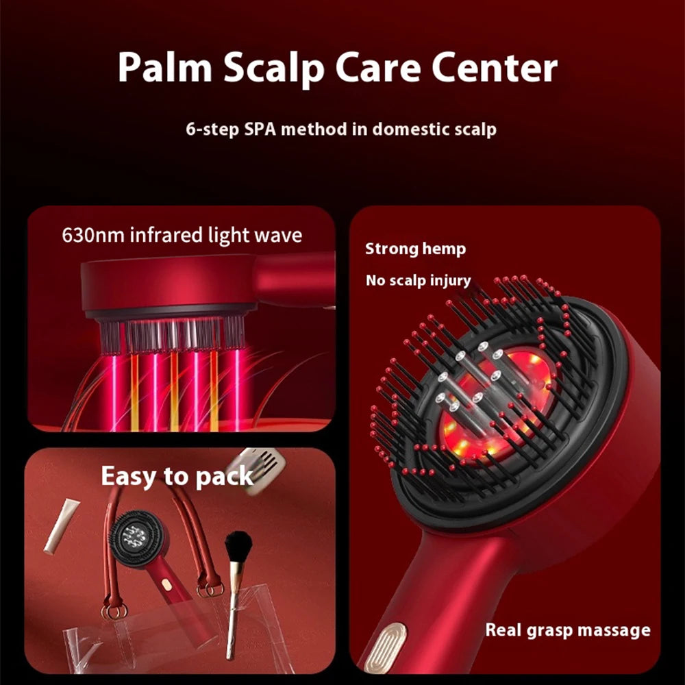 Recoviax ScalpRevive Pro — 5-in-1 Electric Scalp Massager with Red Light Therapy for Hair Growth