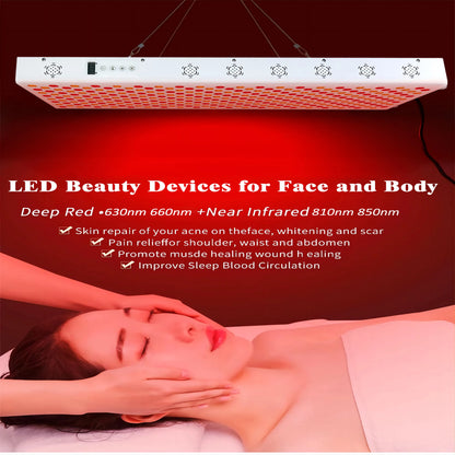 Dual Chip Red Light Therapy Panel for Face and Body