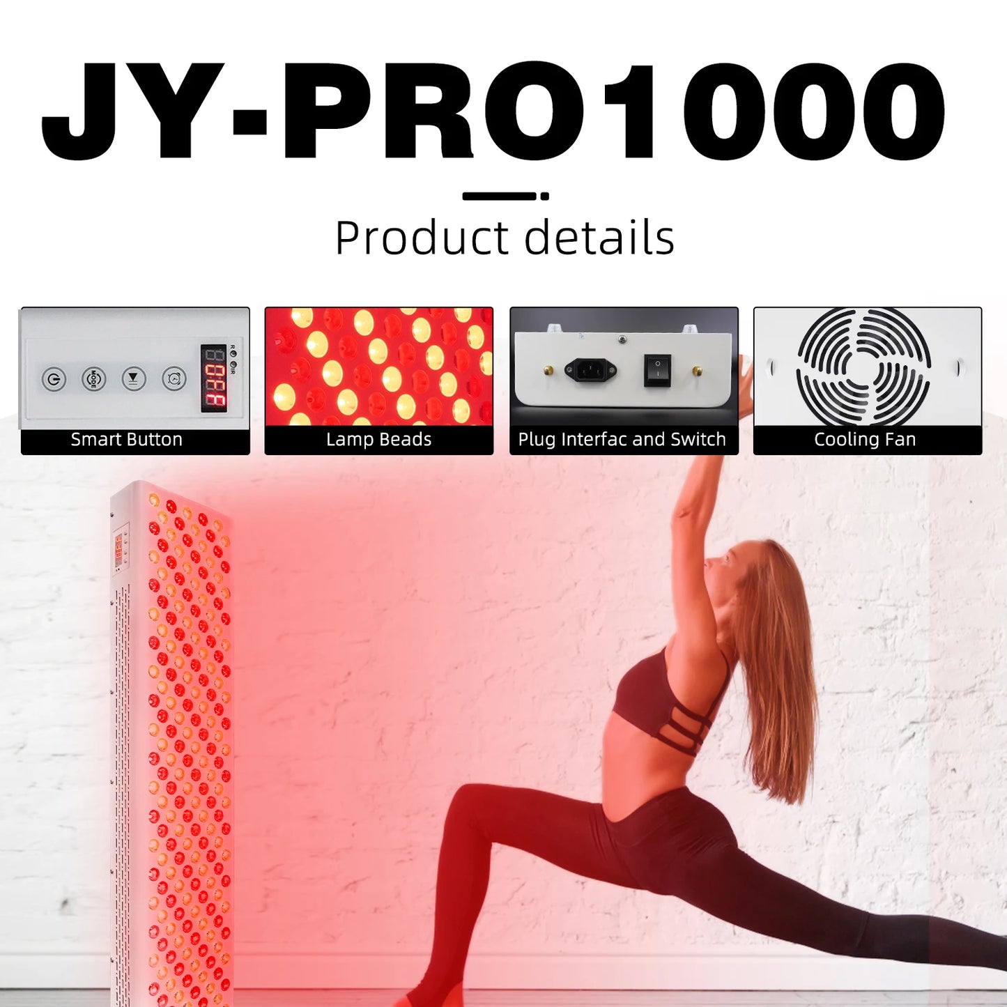 Dual Chip Red Light Therapy Panel for Face and Body